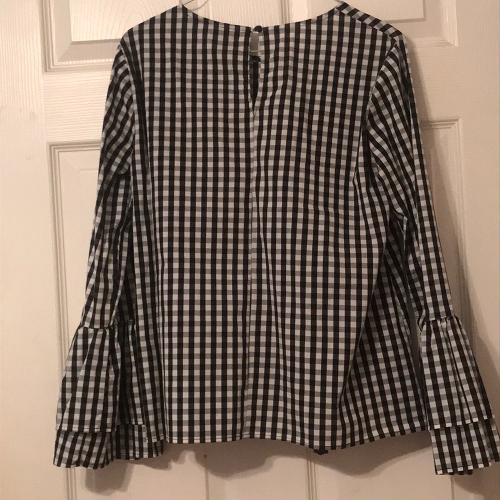 Halogen Checker-Patterned Blouse - image 2